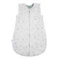 White baby sleeping bag with leaves