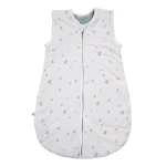 White baby sleeping bag with leaves
