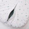 White baby sleeping bag with leaves