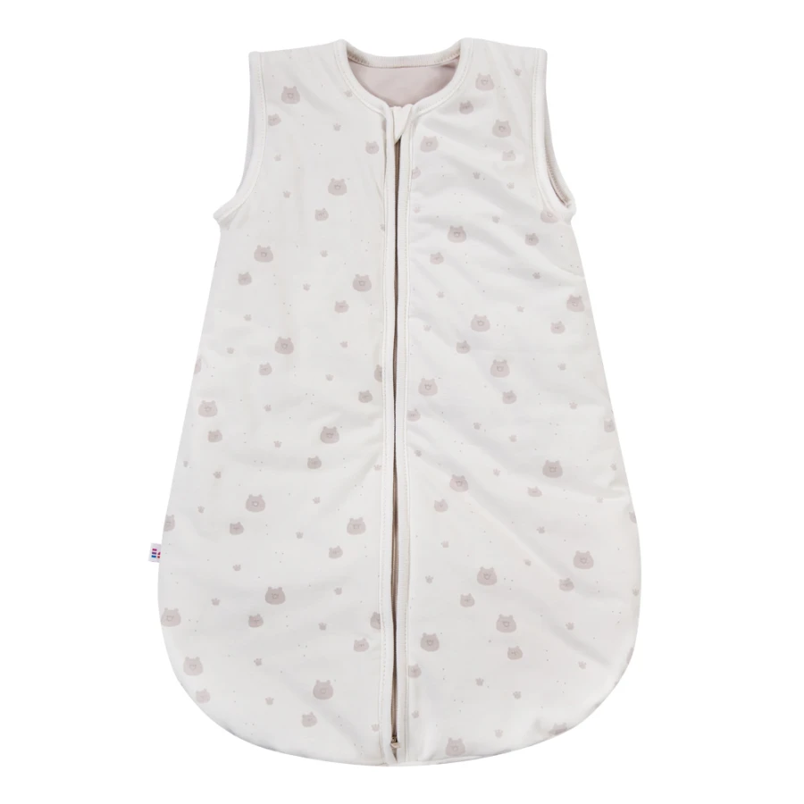 Ecru baby sleeping bag with teddy bears 0.5 TOG