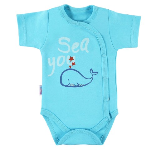 Bodysuits cardigan short sleeve LITTLE SAILOR turquoise
