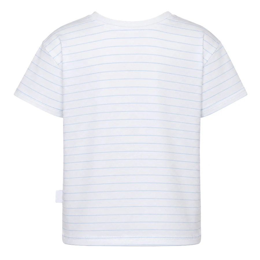 Children's T-shirt white with blue stripes