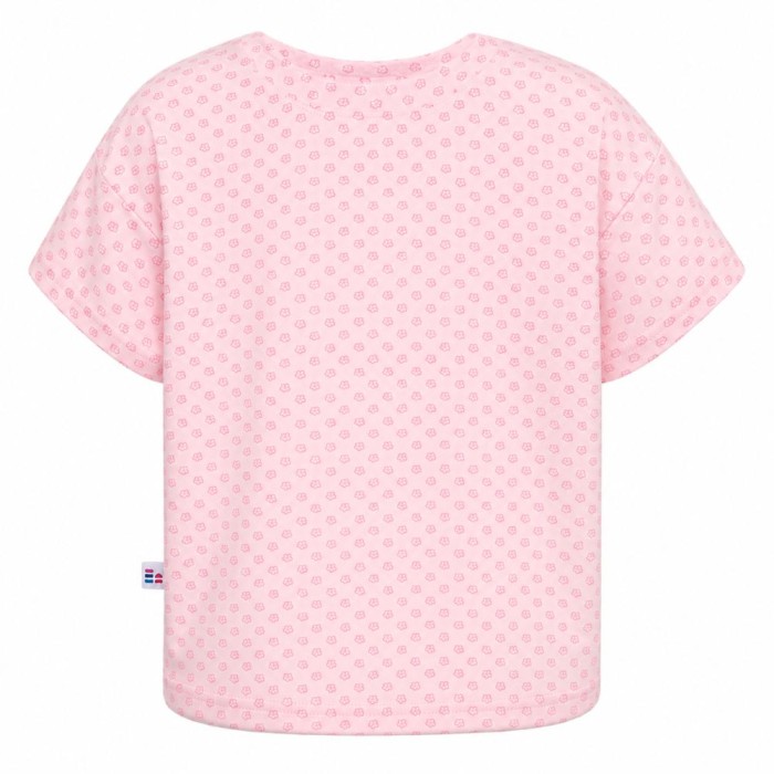 T-shirt dziecięcy różowy w kwiatuszki