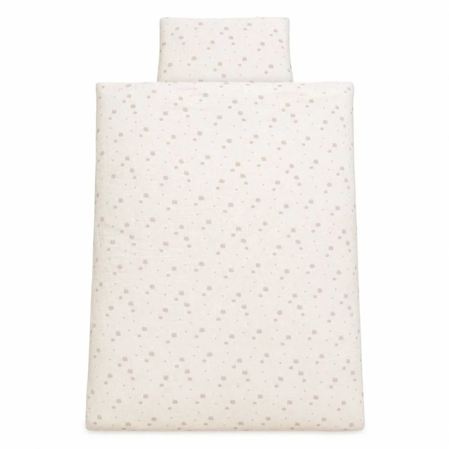 Pościel dziecięca muślinowa z wypełnieniem beżowa z motywem misiowym