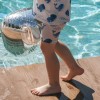UV shorts ecru with blue whales