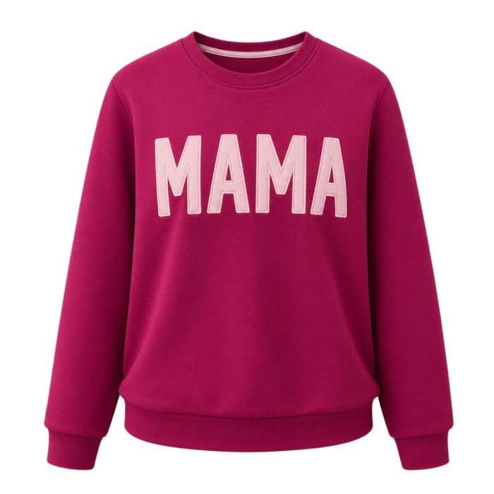 Bluza dresowa dla mamy z napisem MAMA bordowa