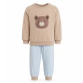 Beige children's bear pajamas