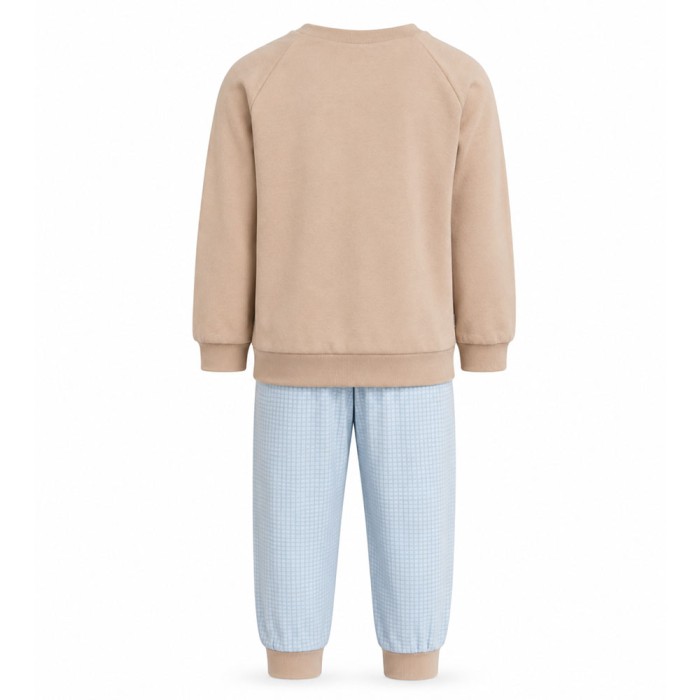 Beige children's bear pajamas