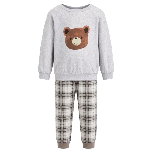 Grey children's bear pajamas