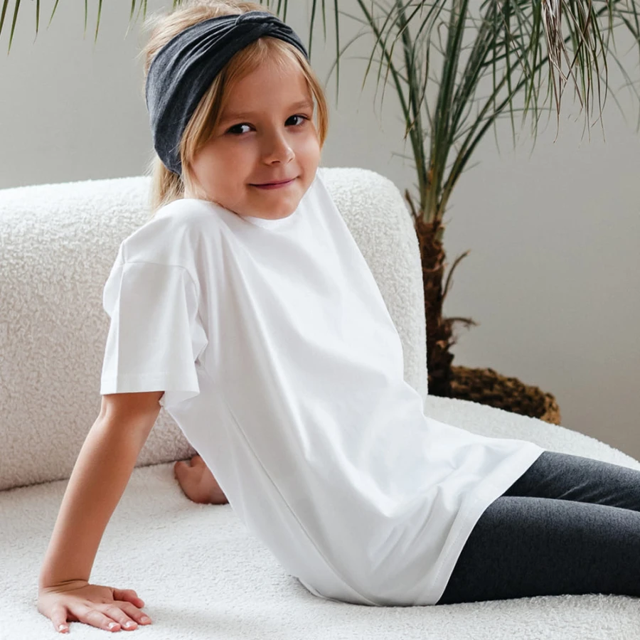 T-shirt dziecięcy premium basic biały