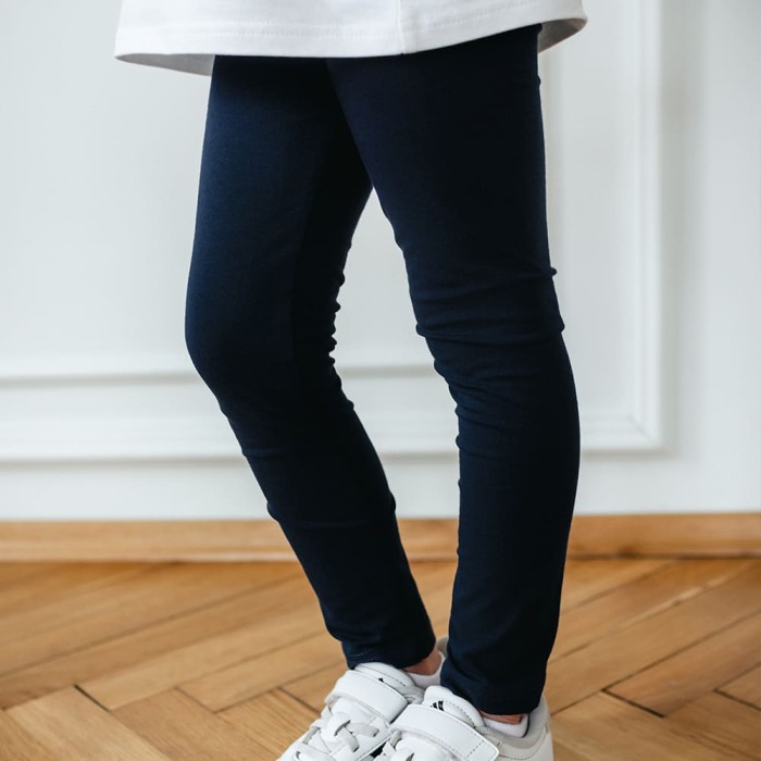 Legginsy dziecięce basic granatowe