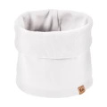 White ribbed children’s hat and snood set