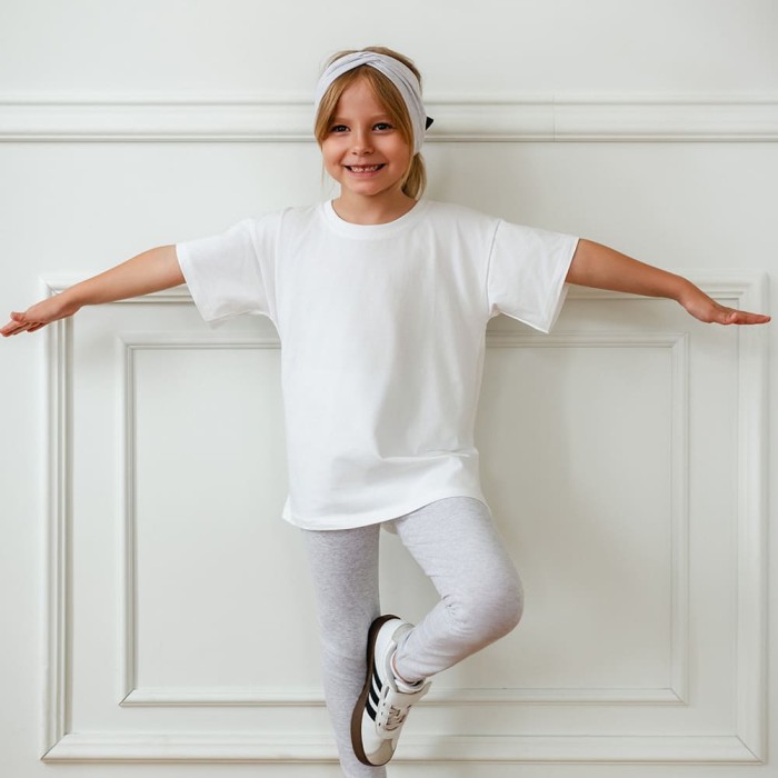 Legginsy dziecięce basic szare