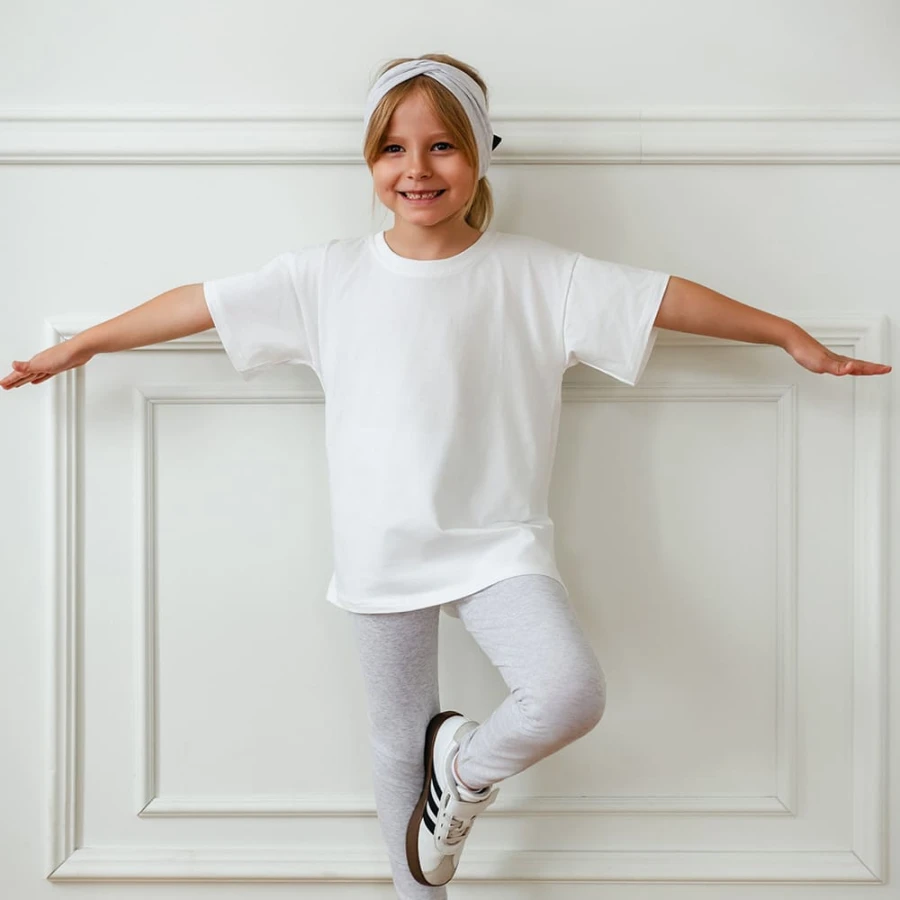 Legginsy dziecięce basic szare