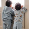Bluza dziecięca dresowa w jeże niebieska