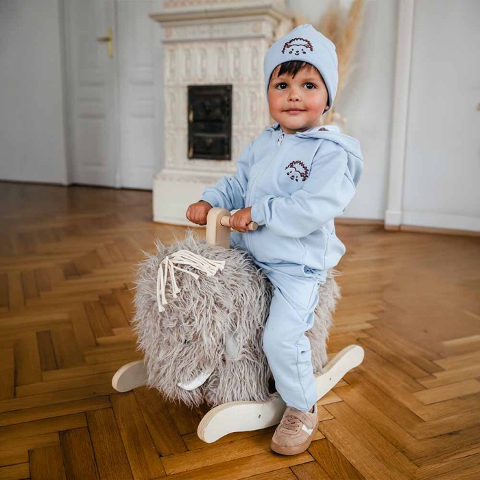 Dres dziecięcy z haftem niebieski