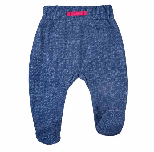 Joggers with feet PEONY blue