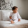 Girls' tunic bodysuit white with flowers