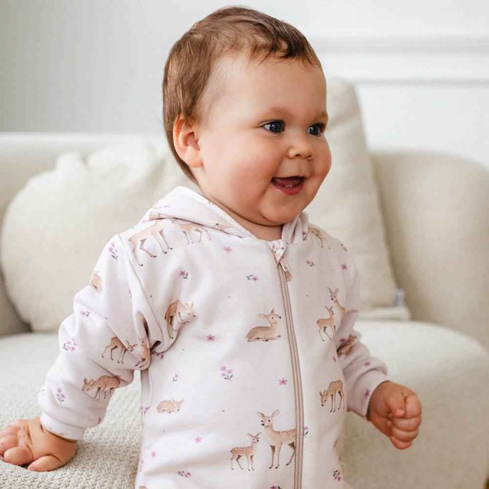 Girls' romper with deer