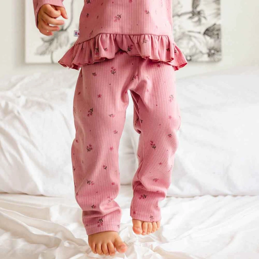 Ruffled pyjama set pink