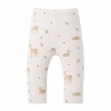 Legginsy dziewczęce ecru w sarenki