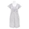 Grey Bamboo Maternity Nightdress with Feather Pattern EMILY
