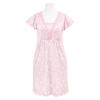 Pink Bamboo Maternity Nightdress with Feather Pattern
