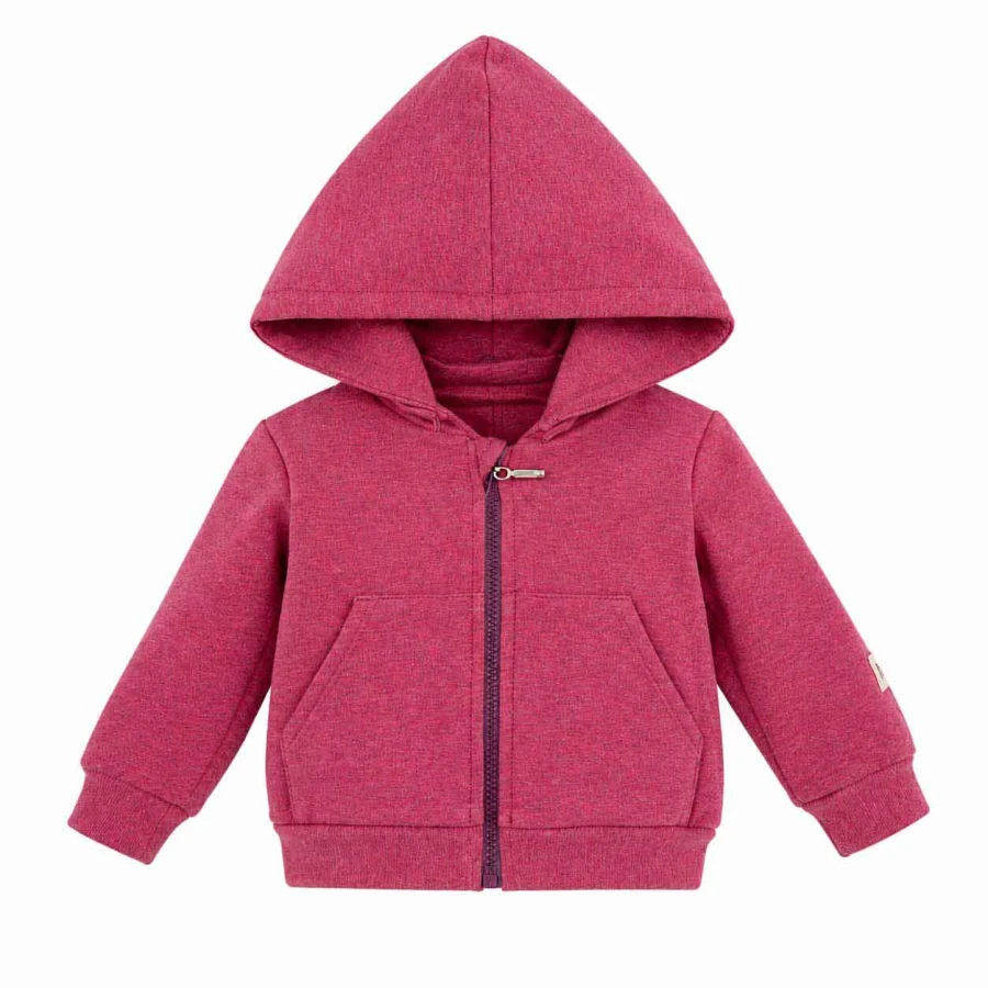 Burgundy melange girls' tracksuit