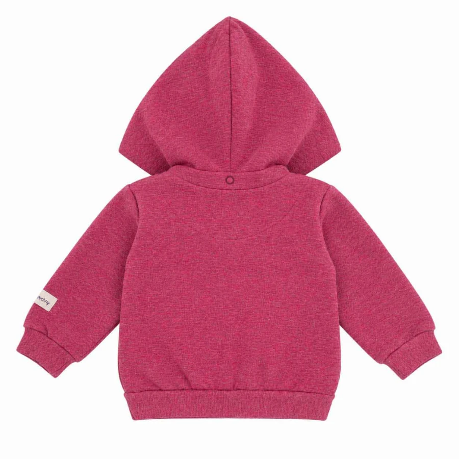 Burgundy melange girls' tracksuit