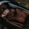 Brown Baby Stroller Footmuff in Teddy Fleece