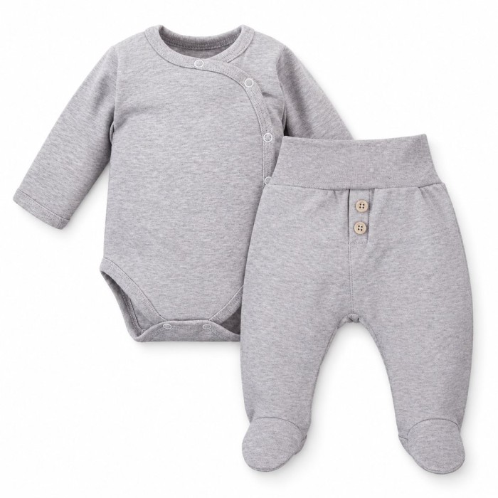 Grey Melange Baby Set