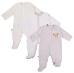3-pack sleepsuit TINY beige