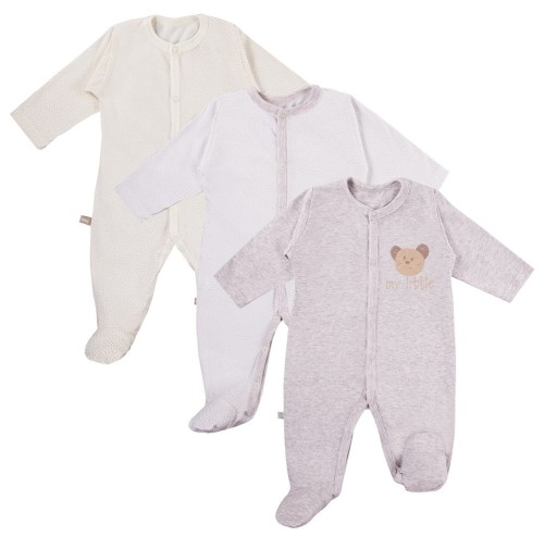3-pack sleepsuit TINY beige