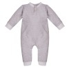 Grey baby sweatshirt romper without feet