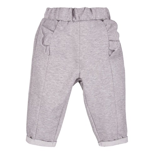 Trousers with frills SIMPLY COMFY gray