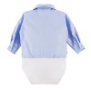 Blue baby collared shirt bodysuit