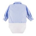 Blue baby collared shirt bodysuit