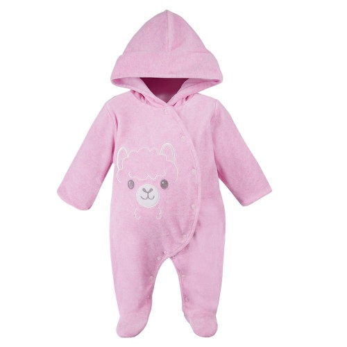 Hooded pramsuit BABY LOVE pink