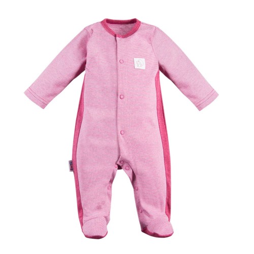 Sleepsuit striped UNIQUE dark pink