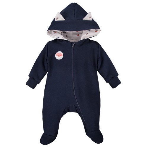 Hooed playsuit ADVENTURE navy blue