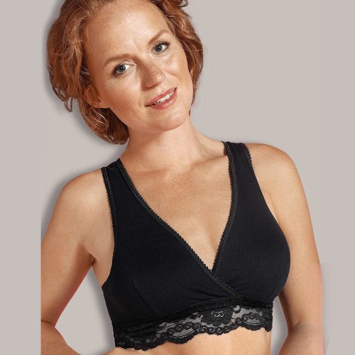 SEAMLESS NURSING BLACK BRA 