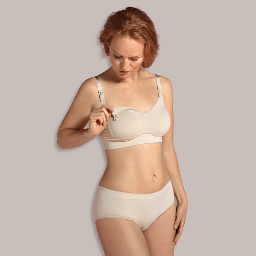 SEAMLESS NURSING BEIGE BRA 
