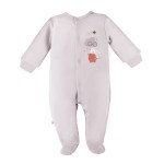 Sleepsuit gray with rabbit