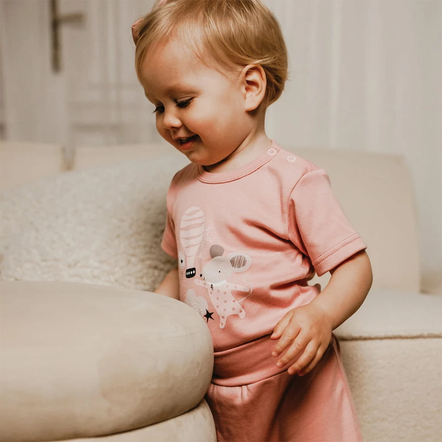 Body dziecięce MELLOW różowe