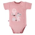 Body dziecięce rozpinane MELLOW różowe