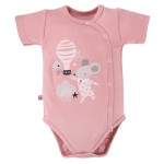 Body dziecięce rozpinane MELLOW różowe