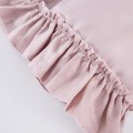 Dress with frills viscose pink