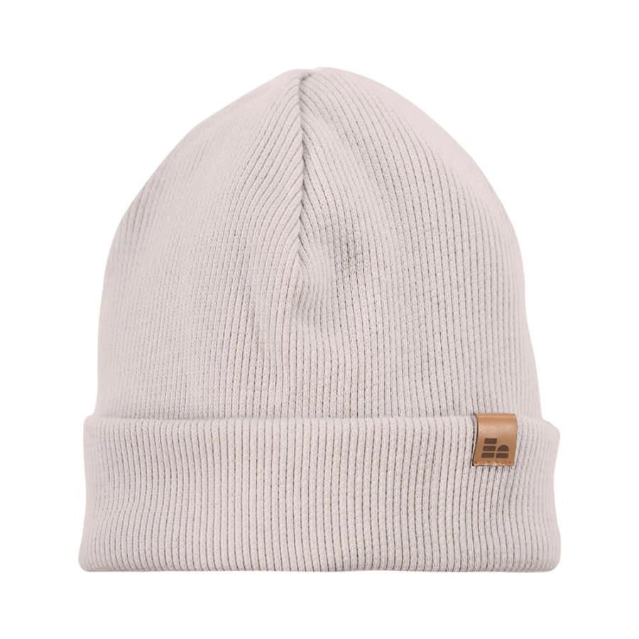 Pinstriped beanie beige