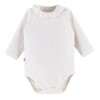Elegant baby bodysuit with frill ecru