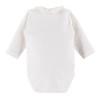 Elegant baby bodysuit with frill ecru